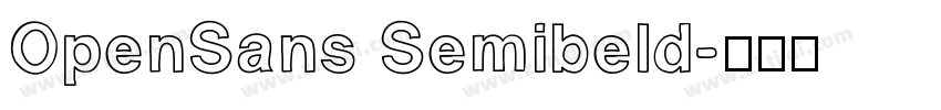 OpenSans Semibeld字体转换